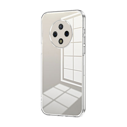 U-Magic Enjoy 50 Plus Transparent Fine Hole Phone Case - Crystal Clear Vacuum Plating, Anti-Fingerprint, Shock-Absorbing TPU Frame