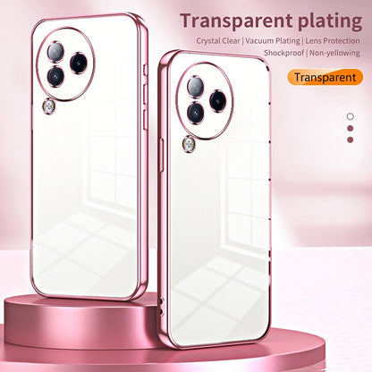Xiaomi Civi 3 Transparent Fine Hole Phone Case - Crystal Clear Vacuum Plating, Anti-Fingerprint, Shock-Absorbing TPU Frame