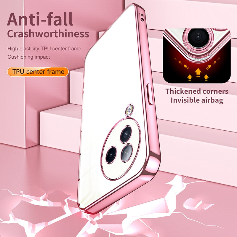 Xiaomi Civi 3 Transparent Fine Hole Phone Case - Crystal Clear Vacuum Plating, Anti-Fingerprint, Shock-Absorbing TPU Frame