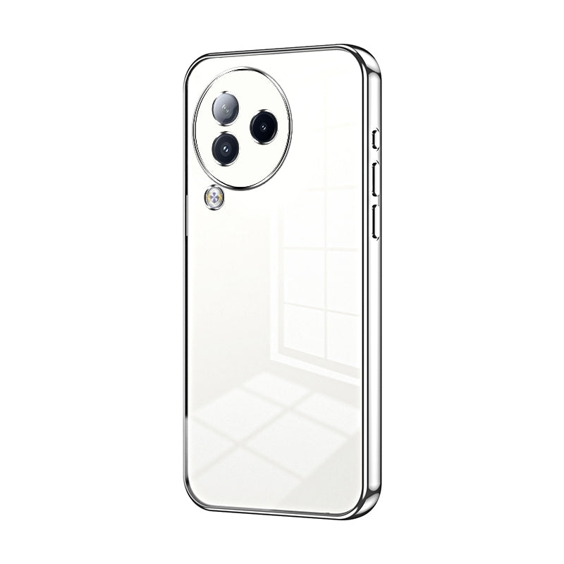 Xiaomi Civi 3 Transparent Fine Hole Phone Case - Crystal Clear Vacuum Plating, Anti-Fingerprint, Shock-Absorbing TPU Frame