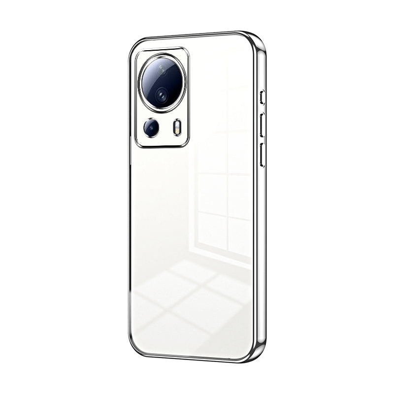 Xiaomi Civi 2 Transparent Fine Hole Phone Case - Crystal Clear Vacuum Plating, Anti-Fingerprint, Shock-Absorbing TPU Frame