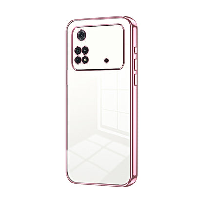 Xiaomi Poco M4 Pro Transparent Fine Hole Phone Case - Crystal Clear Vacuum Plating, Anti-Fingerprint, Shock-Absorbing TPU Frame