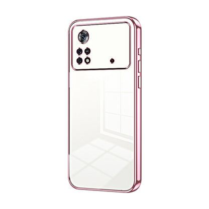 Xiaomi Poco X4 Pro 5G Transparent Fine Hole Phone Case - Crystal Clear Vacuum Plating, Anti-Fingerprint, Shock-Absorbing TPU Frame