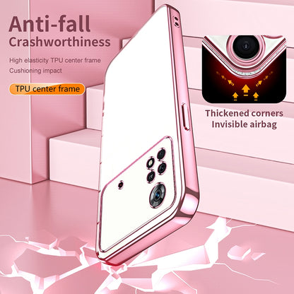 Xiaomi Poco X4 Pro 5G Transparent Fine Hole Phone Case - Crystal Clear Vacuum Plating, Anti-Fingerprint, Shock-Absorbing TPU Frame