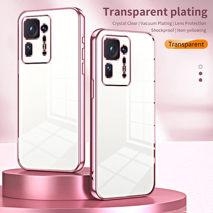 Xiaomi Mix 4 Transparent Fine Hole Phone Case - Crystal Clear Vacuum Plating, Anti-Fingerprint, Shock-Absorbing TPU Frame
