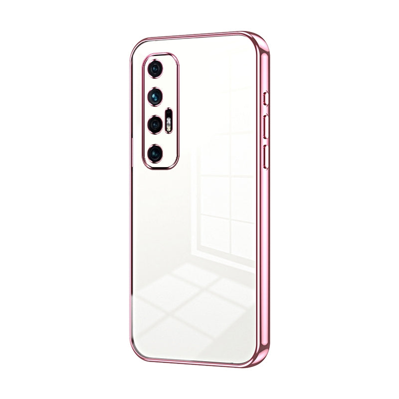 Xiaomi Mi 10S Transparent Fine Hole Phone Case - Crystal Clear Vacuum Plating, Anti-Fingerprint, Shock-Absorbing TPU Frame