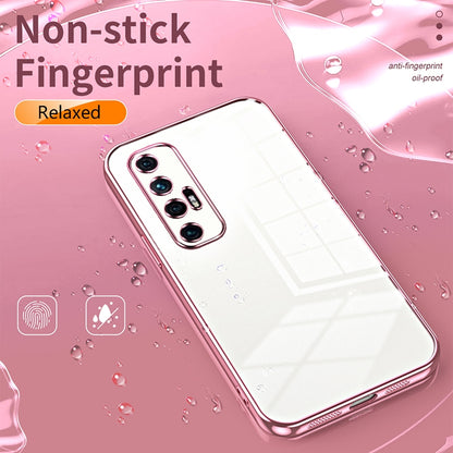 Xiaomi Mi 10S Transparent Fine Hole Phone Case - Crystal Clear Vacuum Plating, Anti-Fingerprint, Shock-Absorbing TPU Frame