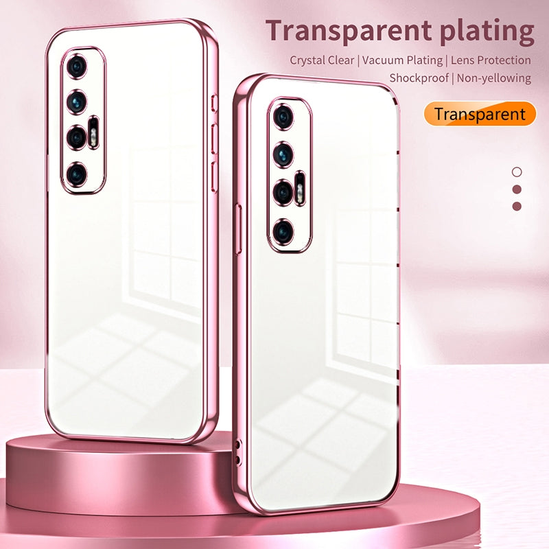 Xiaomi Mi 10S Transparent Fine Hole Phone Case - Crystal Clear Vacuum Plating, Anti-Fingerprint, Shock-Absorbing TPU Frame