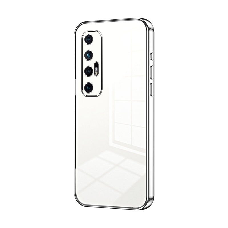 Xiaomi Mi 10S Transparent Fine Hole Phone Case - Crystal Clear Vacuum Plating, Anti-Fingerprint, Shock-Absorbing TPU Frame