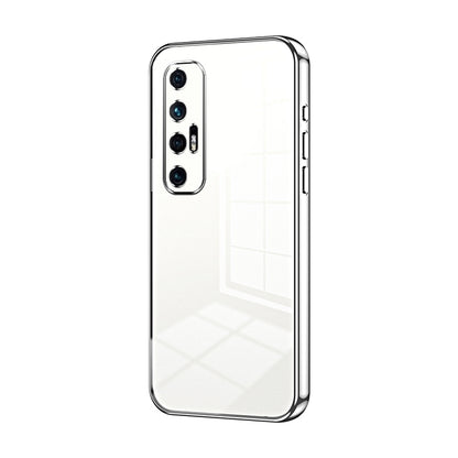 Xiaomi Mi 10S Transparent Fine Hole Phone Case - Crystal Clear Vacuum Plating, Anti-Fingerprint, Shock-Absorbing TPU Frame