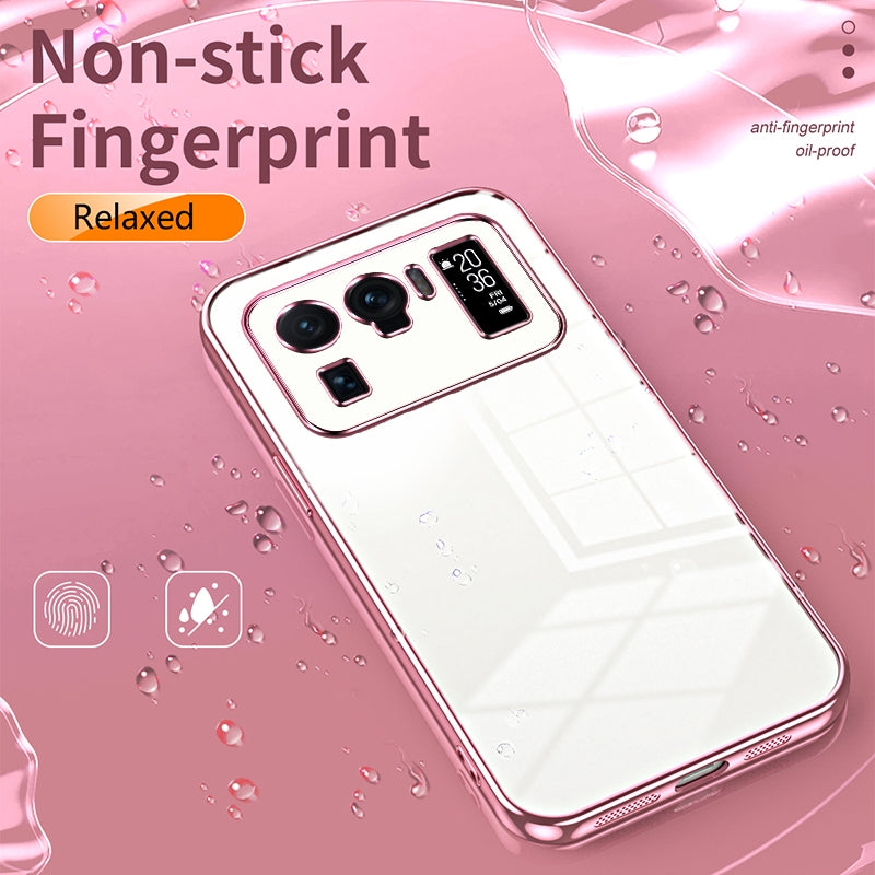 Xiaomi Mi 11 Ultra Transparent Fine Hole Phone Case - Crystal Clear Vacuum Plating, Anti-Fingerprint, Shock-Absorbing TPU Frame