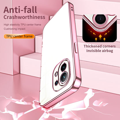 Xiaomi Mi 11 Transparent Fine Hole Phone Case - Crystal Clear Vacuum Plating, Anti-Fingerprint, Shock-Absorbing TPU Frame