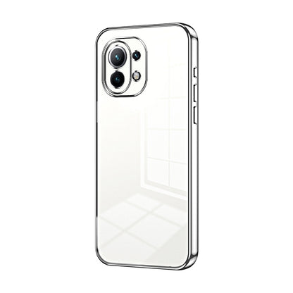 Xiaomi Mi 11 Transparent Fine Hole Phone Case - Crystal Clear Vacuum Plating, Anti-Fingerprint, Shock-Absorbing TPU Frame