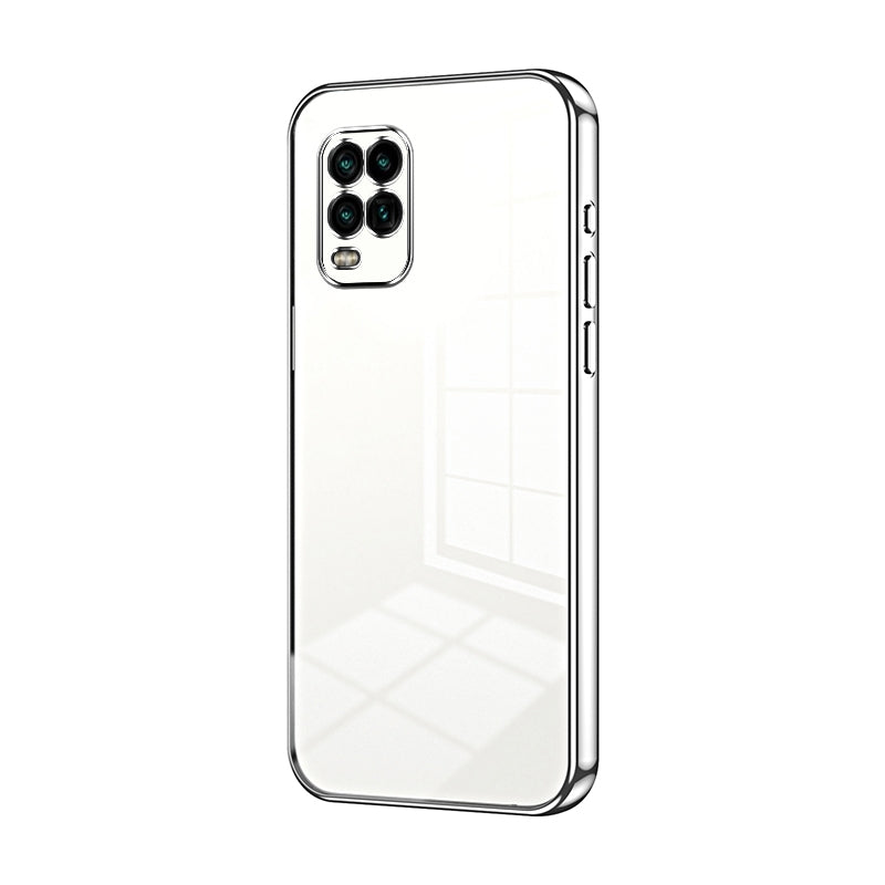 Xiaomi Mi 10 Lite 5G Transparent Fine Hole Phone Case - Crystal Clear Vacuum Plating, Anti-Fingerprint, Shock-Absorbing TPU Frame