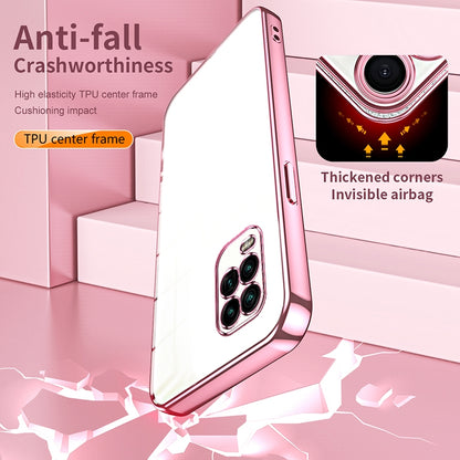 Xiaomi Mi 10 Lite 5G Transparent Fine Hole Phone Case - Crystal Clear Vacuum Plating, Anti-Fingerprint, Shock-Absorbing TPU Frame