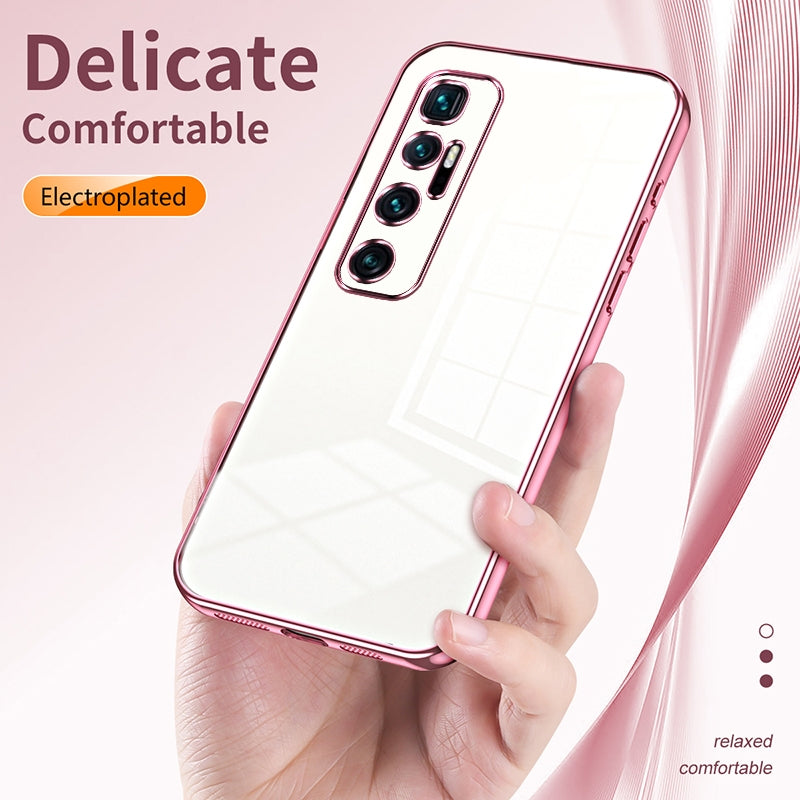Xiaomi Mi 10 Ultra Transparent Fine Hole Phone Case - Crystal Clear Vacuum Plating, Anti-Fingerprint, Shock-Absorbing TPU Frame