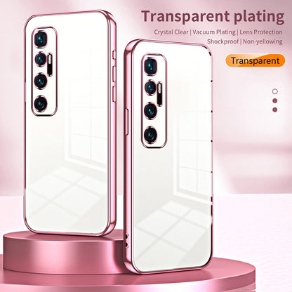 Xiaomi Mi 10 Ultra Transparent Fine Hole Phone Case - Crystal Clear Vacuum Plating, Anti-Fingerprint, Shock-Absorbing TPU Frame