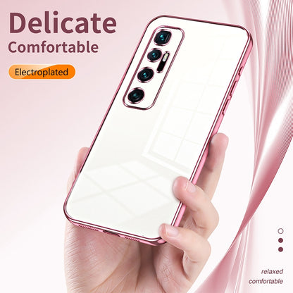 Xiaomi Mi 10 Ultra Transparent Fine Hole Phone Case - Crystal Clear Vacuum Plating, Anti-Fingerprint, Shock-Absorbing TPU Frame