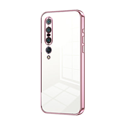 Xiaomi Mi 10 Pro 5G Transparent Fine Hole Phone Case - Crystal Clear Vacuum Plating, Anti-Fingerprint, Shock-Absorbing TPU Frame
