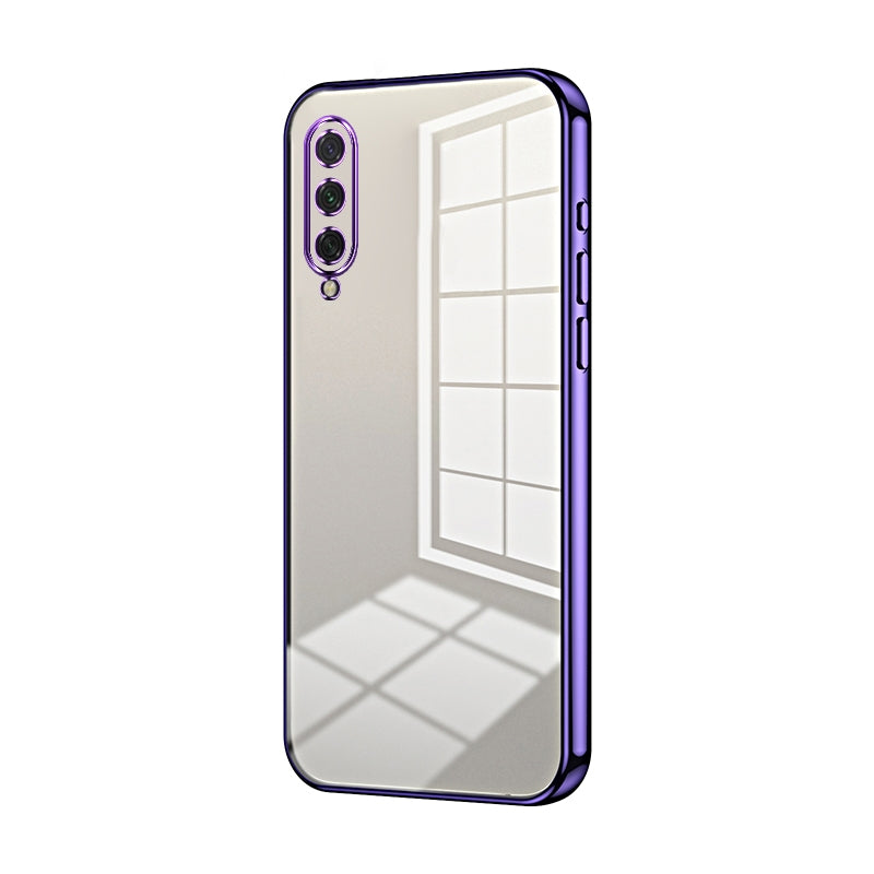 Xiaomi Mi CC9e Transparent Fine Hole Phone Case - Crystal Clear Vacuum Plating, Anti-Fingerprint, Shock-Absorbing TPU Frame