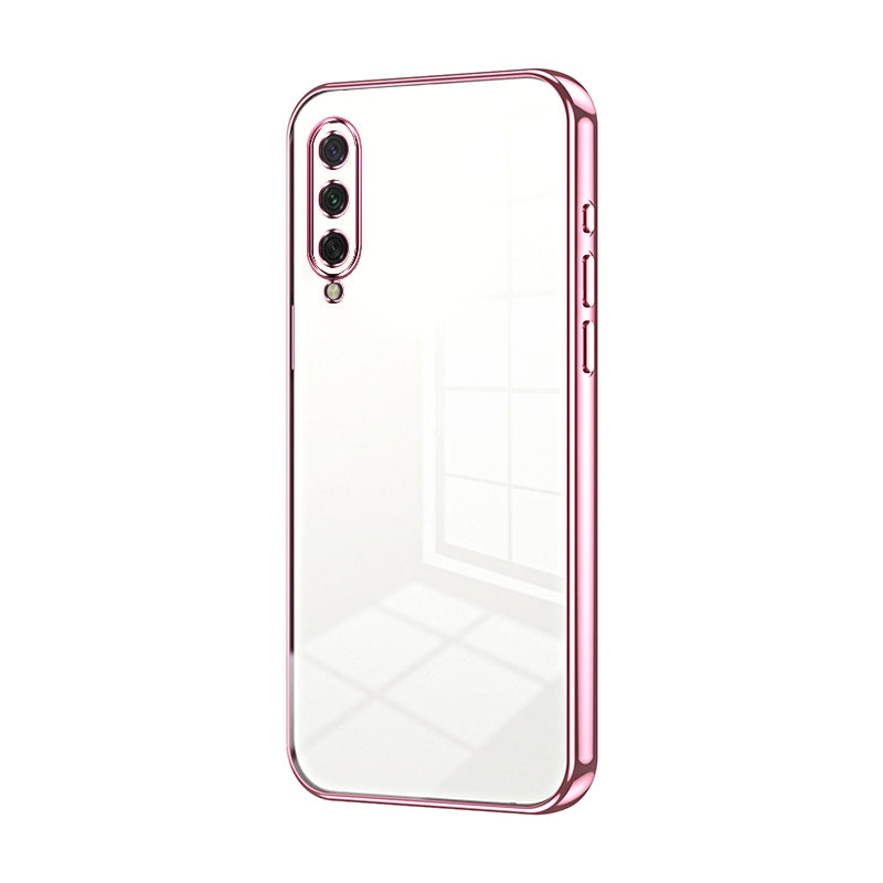 Xiaomi Mi Mi A3 Transparent Fine Hole Phone Case - Crystal Clear Vacuum Plating, Anti-Fingerprint, Shock-Absorbing TPU Frame