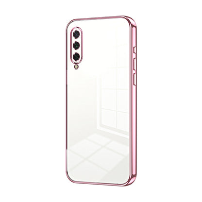 Xiaomi Mi Mi A3 Transparent Fine Hole Phone Case - Crystal Clear Vacuum Plating, Anti-Fingerprint, Shock-Absorbing TPU Frame
