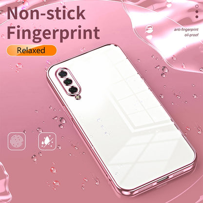 Xiaomi Mi Mi A3 Transparent Fine Hole Phone Case - Crystal Clear Vacuum Plating, Anti-Fingerprint, Shock-Absorbing TPU Frame