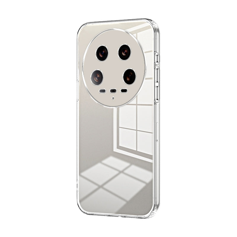 Xiaomi 14 Ultra Transparent Fine Hole Phone Case - Crystal Clear Vacuum Plating, Anti-Fingerprint, Shock-Absorbing TPU Frame