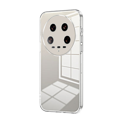 Xiaomi 14 Ultra Transparent Fine Hole Phone Case - Crystal Clear Vacuum Plating, Anti-Fingerprint, Shock-Absorbing TPU Frame
