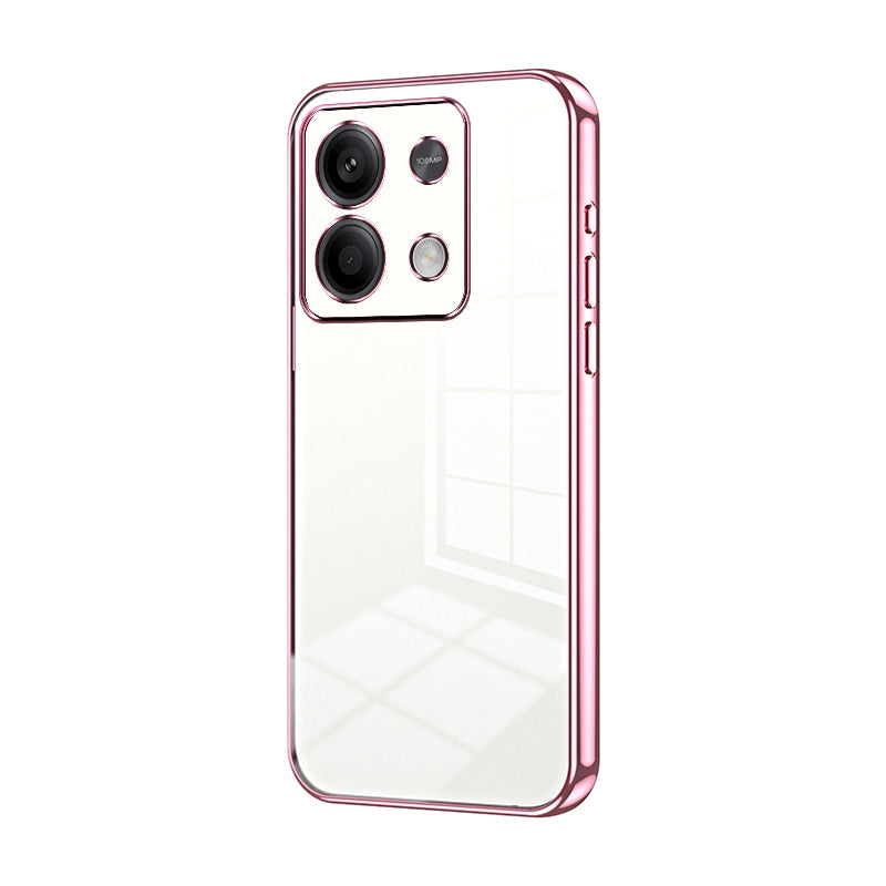 Xiaomi Redmi Note 13 5G Transparent Fine Hole Phone Case - Crystal Clear Vacuum Plating, Anti-Fingerprint, Shock-Absorbing TPU Frame