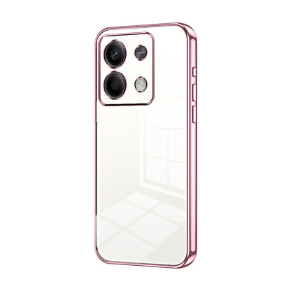 Xiaomi Redmi Note 13 5G Transparent Fine Hole Phone Case - Crystal Clear Vacuum Plating, Anti-Fingerprint, Shock-Absorbing TPU Frame