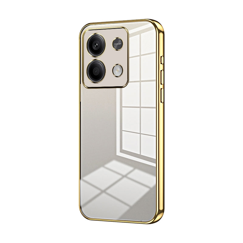 Xiaomi Redmi Note 13 5G Transparent Fine Hole Phone Case - Crystal Clear Vacuum Plating, Anti-Fingerprint, Shock-Absorbing TPU Frame