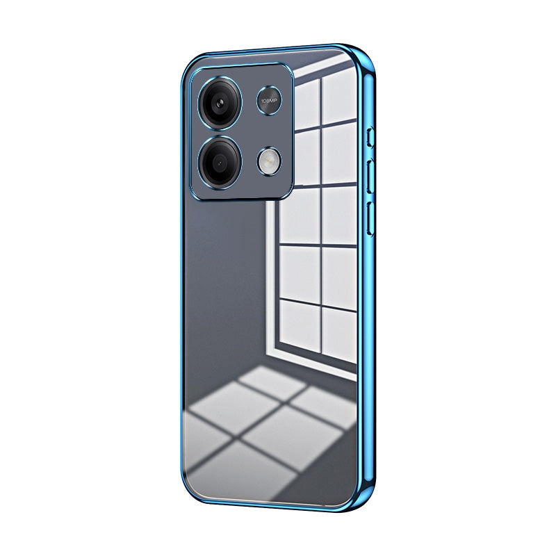 Xiaomi Redmi Note 13 5G Transparent Fine Hole Phone Case - Crystal Clear Vacuum Plating, Anti-Fingerprint, Shock-Absorbing TPU Frame
