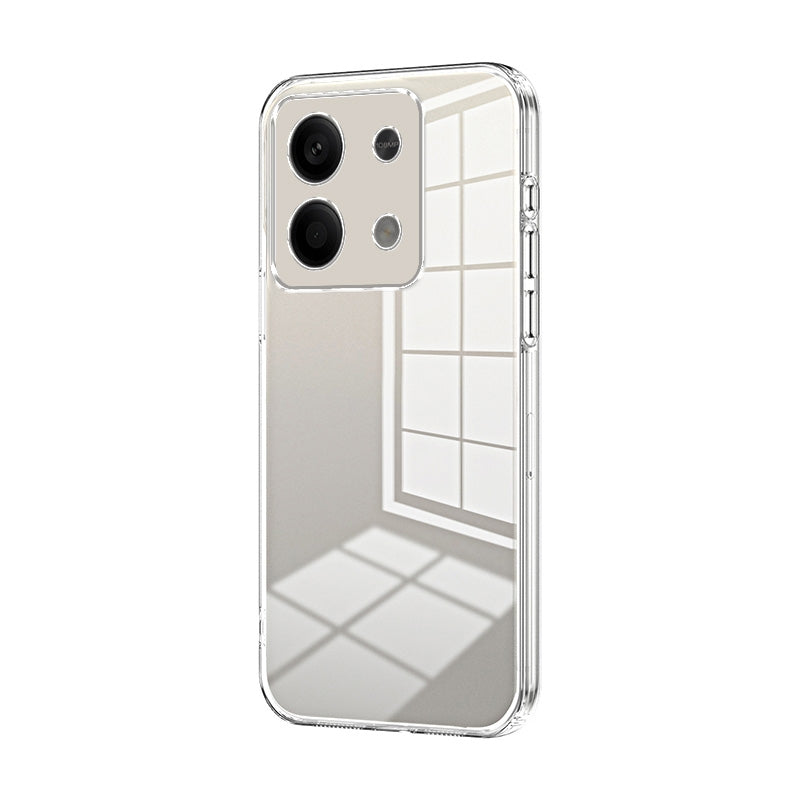 Xiaomi Redmi Note 13 5G Transparent Fine Hole Phone Case - Crystal Clear Vacuum Plating, Anti-Fingerprint, Shock-Absorbing TPU Frame