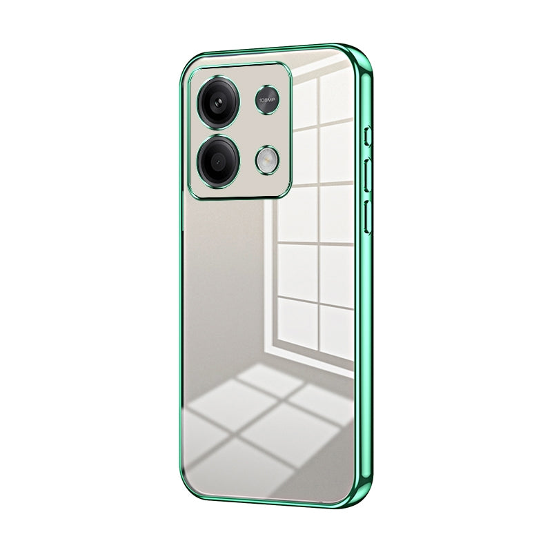 Xiaomi Redmi Note 13 5G Transparent Fine Hole Phone Case - Crystal Clear Vacuum Plating, Anti-Fingerprint, Shock-Absorbing TPU Frame
