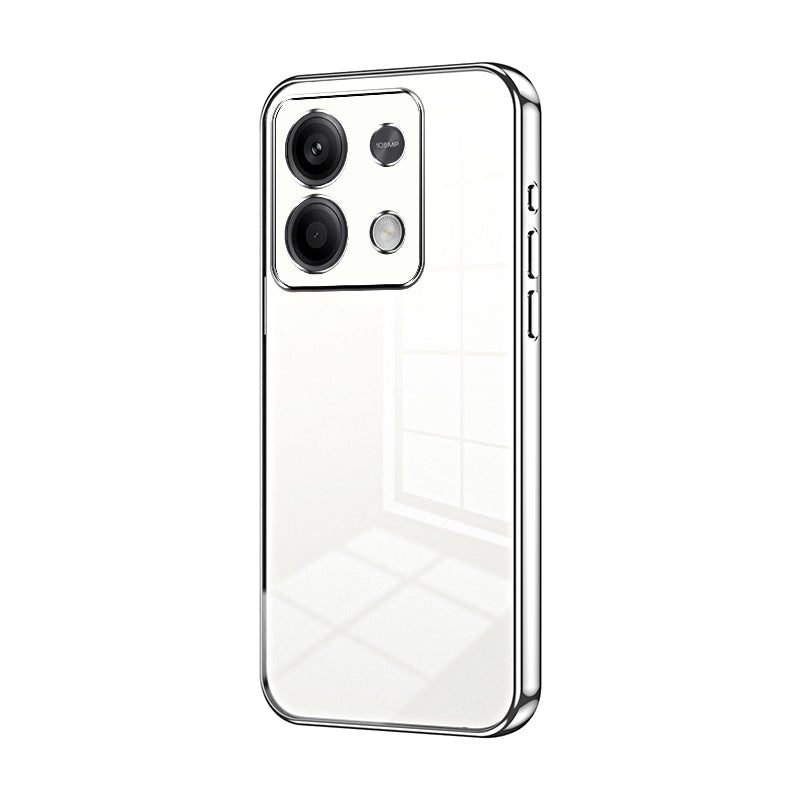Xiaomi Redmi Note 13 5G Transparent Fine Hole Phone Case - Crystal Clear Vacuum Plating, Anti-Fingerprint, Shock-Absorbing TPU Frame