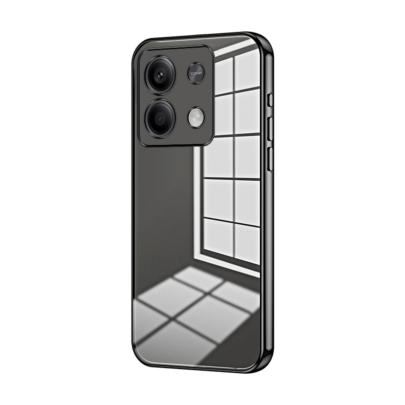 Xiaomi Redmi Note 13 5G Transparent Fine Hole Phone Case - Crystal Clear Vacuum Plating, Anti-Fingerprint, Shock-Absorbing TPU Frame