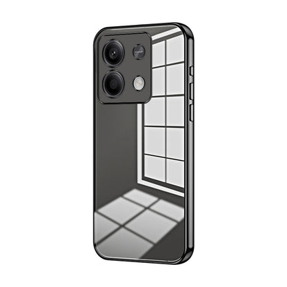 Xiaomi Redmi Note 13 5G Transparent Fine Hole Phone Case - Crystal Clear Vacuum Plating, Anti-Fingerprint, Shock-Absorbing TPU Frame