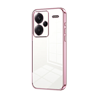 Xiaomi Redmi Note 13 Pro+ Transparent Fine Hole Phone Case - Crystal Clear Vacuum Plating, Anti-Fingerprint, Shock-Absorbing TPU Frame