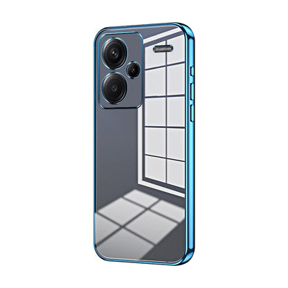 Xiaomi Redmi Note 13 Pro+ Transparent Fine Hole Phone Case - Crystal Clear Vacuum Plating, Anti-Fingerprint, Shock-Absorbing TPU Frame