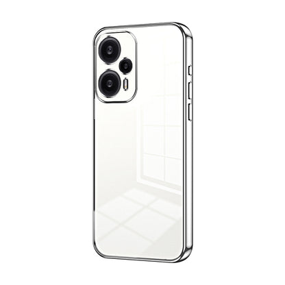 Xiaomi Redmi Note 12 Turbo Transparent Fine Hole Phone Case - Crystal Clear Vacuum Plating, Anti-Fingerprint, Shock-Absorbing TPU Frame