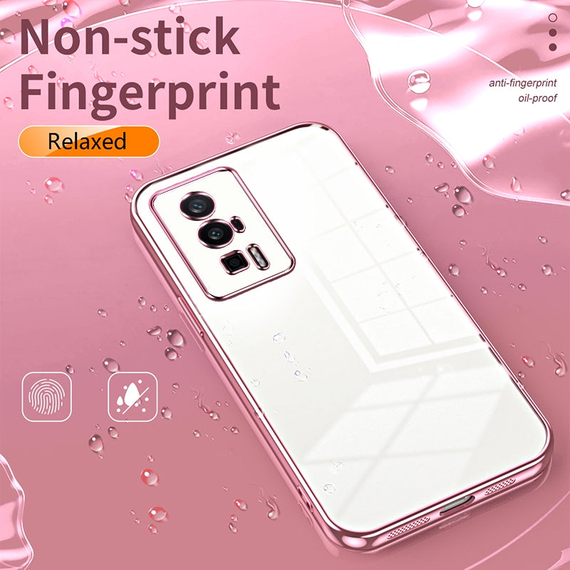 Xiaomi Redmi K60 Pro Transparent Fine Hole Phone Case - Crystal Clear Vacuum Plating, Anti-Fingerprint, Shock-Absorbing TPU Frame