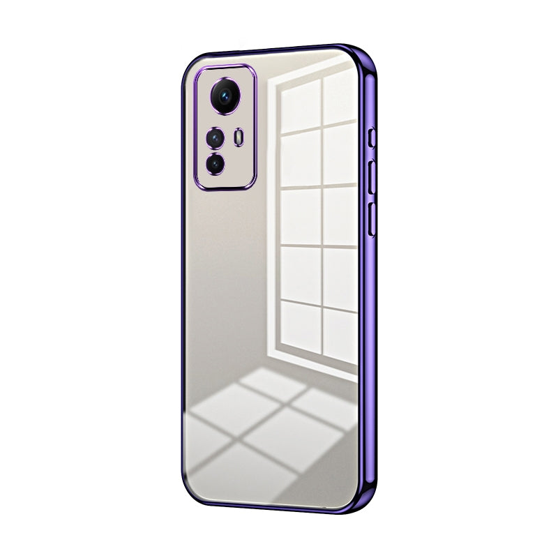 Xiaomi Redmi Note 12S Transparent Fine Hole Phone Case - Crystal Clear Vacuum Plating, Anti-Fingerprint, Shock-Absorbing TPU Frame
