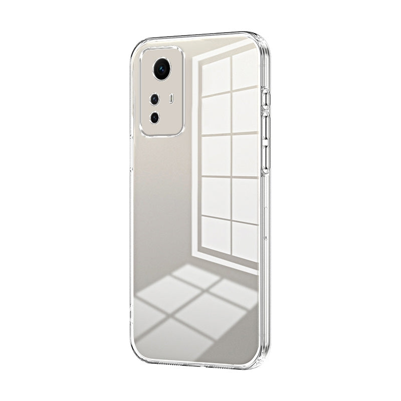 Xiaomi Redmi Note 12S Transparent Fine Hole Phone Case - Crystal Clear Vacuum Plating, Anti-Fingerprint, Shock-Absorbing TPU Frame