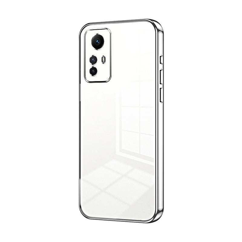 Xiaomi Redmi Note 12S Transparent Fine Hole Phone Case - Crystal Clear Vacuum Plating, Anti-Fingerprint, Shock-Absorbing TPU Frame