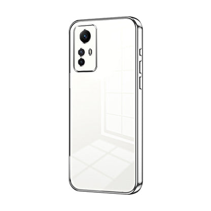 Xiaomi Redmi Note 12S Transparent Fine Hole Phone Case - Crystal Clear Vacuum Plating, Anti-Fingerprint, Shock-Absorbing TPU Frame