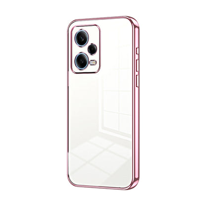 Xiaomi Redmi Note 12 Pro 5G Transparent Fine Hole Phone Case - Crystal Clear Vacuum Plating, Anti-Fingerprint, Shock-Absorbing TPU Frame