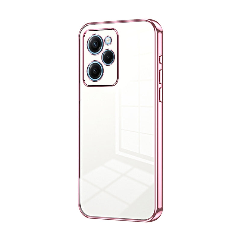 Xiaomi Redmi Note 12 Pro Speed Transparent Fine Hole Phone Case - Crystal Clear Vacuum Plating, Anti-Fingerprint, Shock-Absorbing TPU Frame