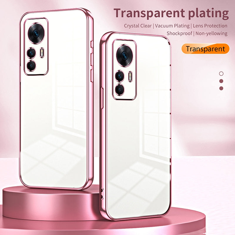 Xiaomi Redmi K50 Ultra Transparent Fine Hole Phone Case - Crystal Clear Vacuum Plating, Anti-Fingerprint, Shock-Absorbing TPU Frame