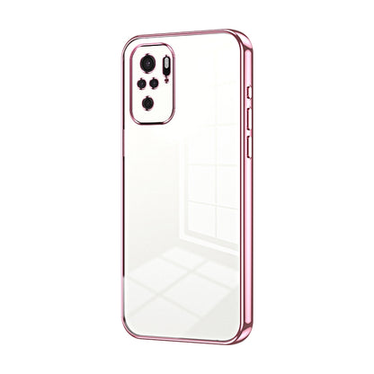 Xiaomi Redmi Note 10 Transparent Fine Hole Phone Case - Crystal Clear Vacuum Plating, Anti-Fingerprint, Shock-Absorbing TPU Frame